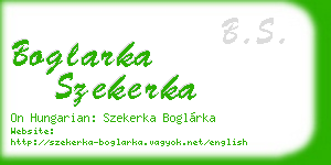 boglarka szekerka business card