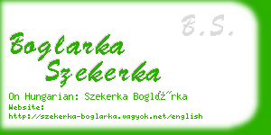 boglarka szekerka business card